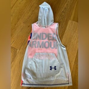 Under armour girls mesh tank with crop top youth medium